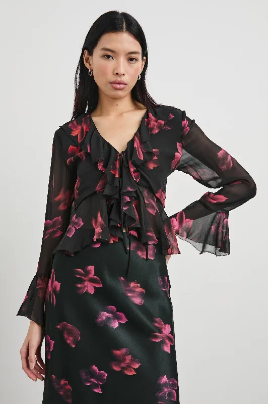 NICOLETTA TOP - DARK AZALEA