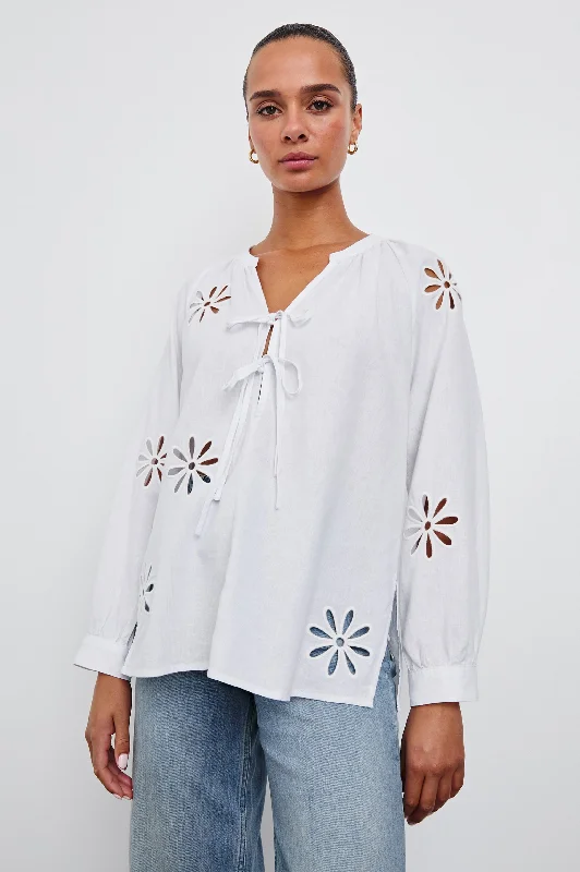 BRIELLE TOP - WHITE EYELET