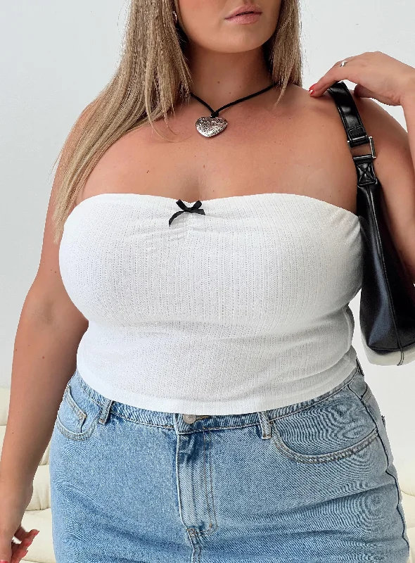 Tari Tube Top White Curve