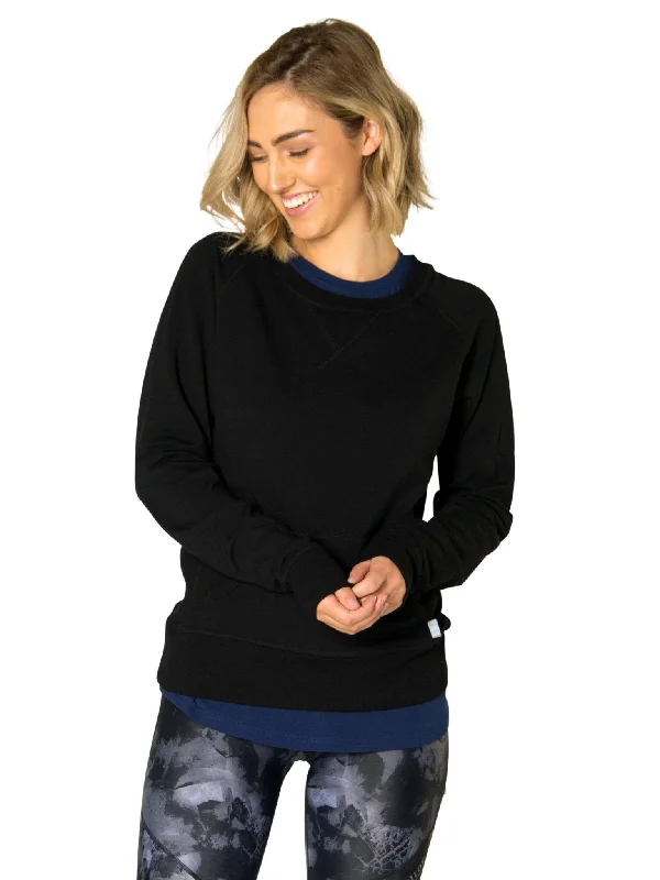 HARRIET CREW NECK SWEATER - BLACK