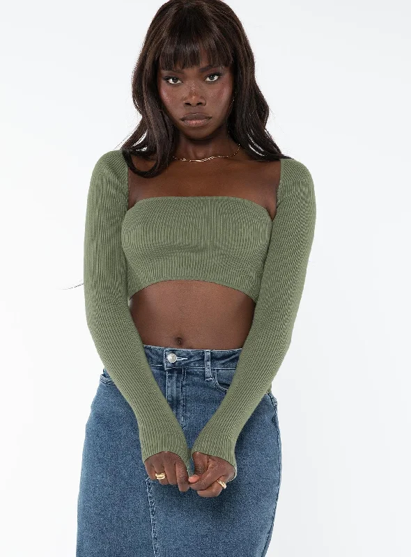 Aramon Two-piece Sweater Green