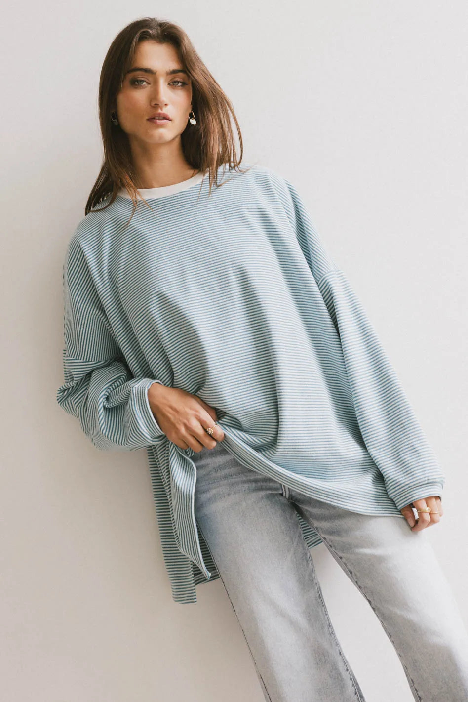 Tadlee Oversized Striped Top