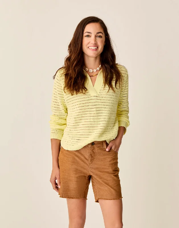 Morgan Polo Sweater: Light Limeade