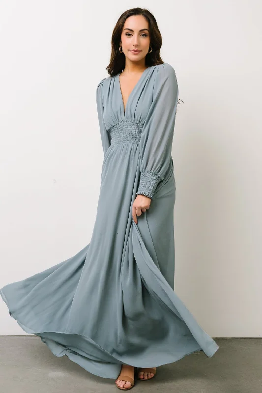 Olivia Maxi Dress | Dusty Blue