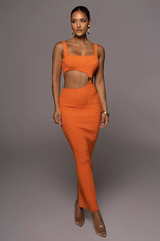 Orange Time After Time Dress