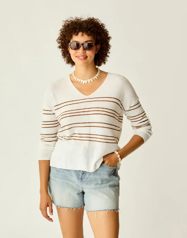 Zella Pullover: Neutral Stripe