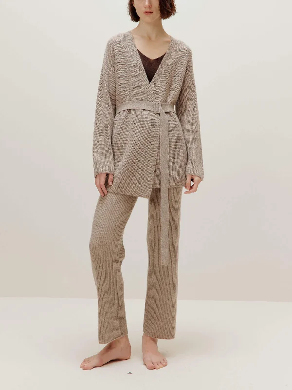 V-Neck Loose Fit Wool Cardigan