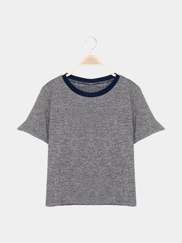 Custom Round Neck Grey Fashion T-Shirts