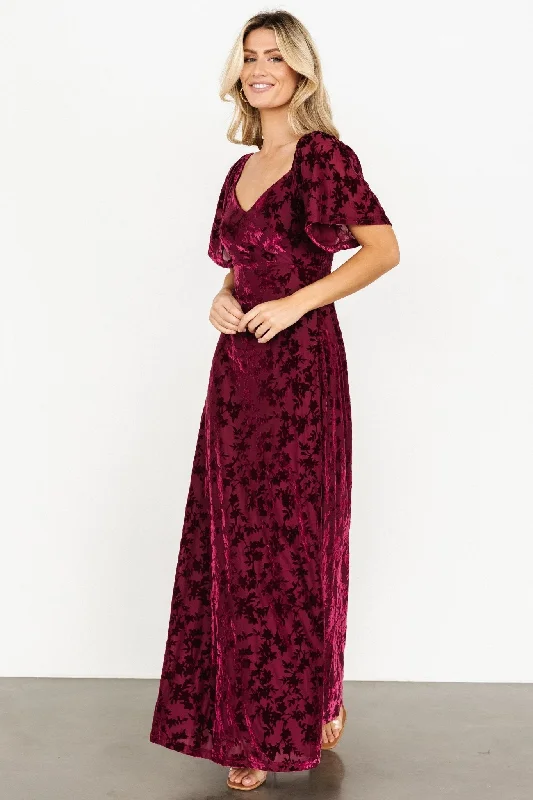 Everley Velvet Maxi Dress | Mulberry