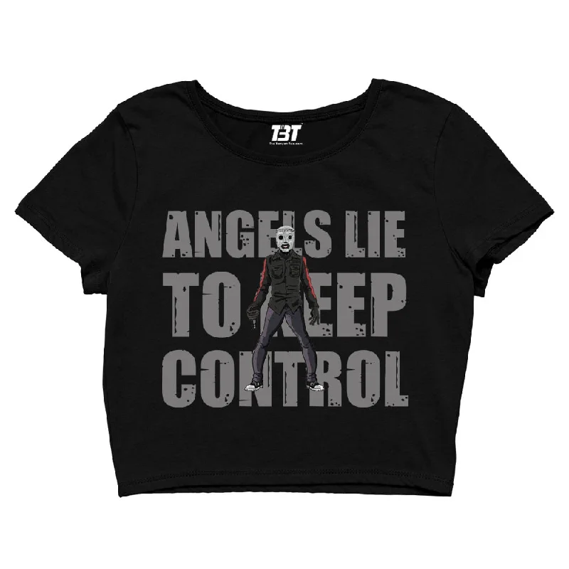 Slipknot Crop Top - Angels Lie To Keep Control