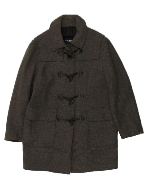 VIA TORNABUONI Womens Duffle Coat IT 50 XL Grey Wool