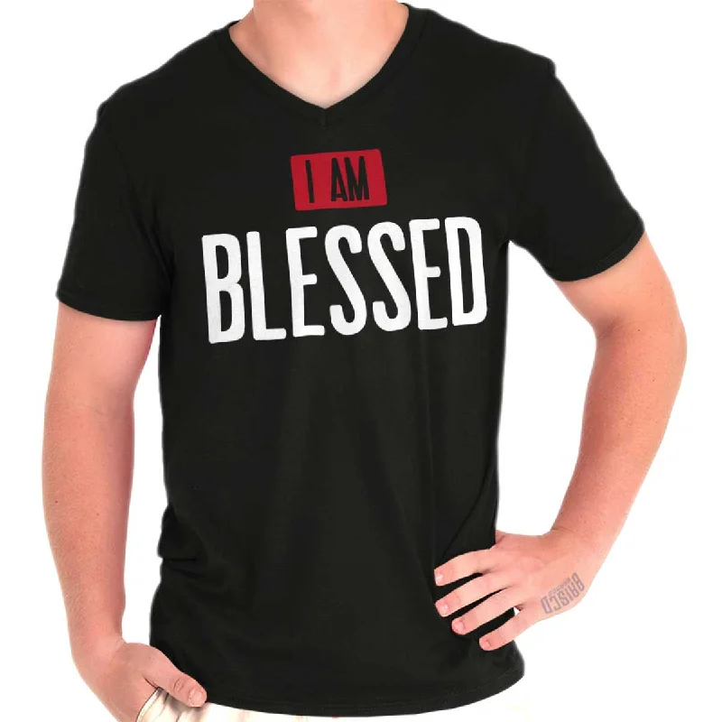 I am Blessed V-Neck T-Shirt