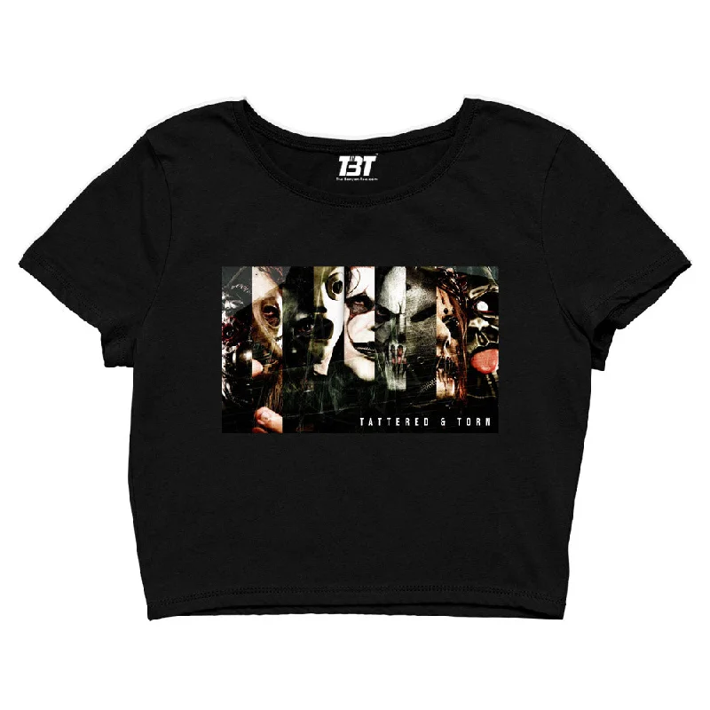 Slipknot Crop Top - Tattered And Torn