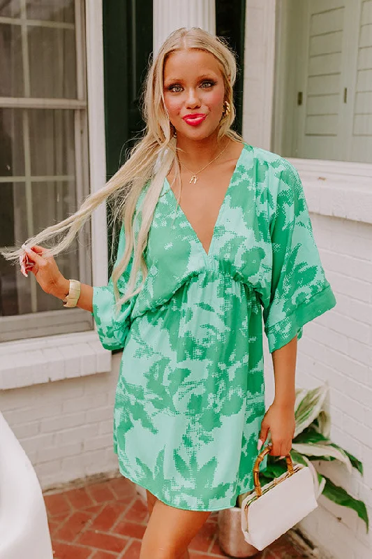 Girls Trip Ready Mini Dress in Green