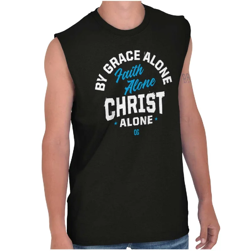 Grace Faith Christ Alone Sleeveless T Shirt