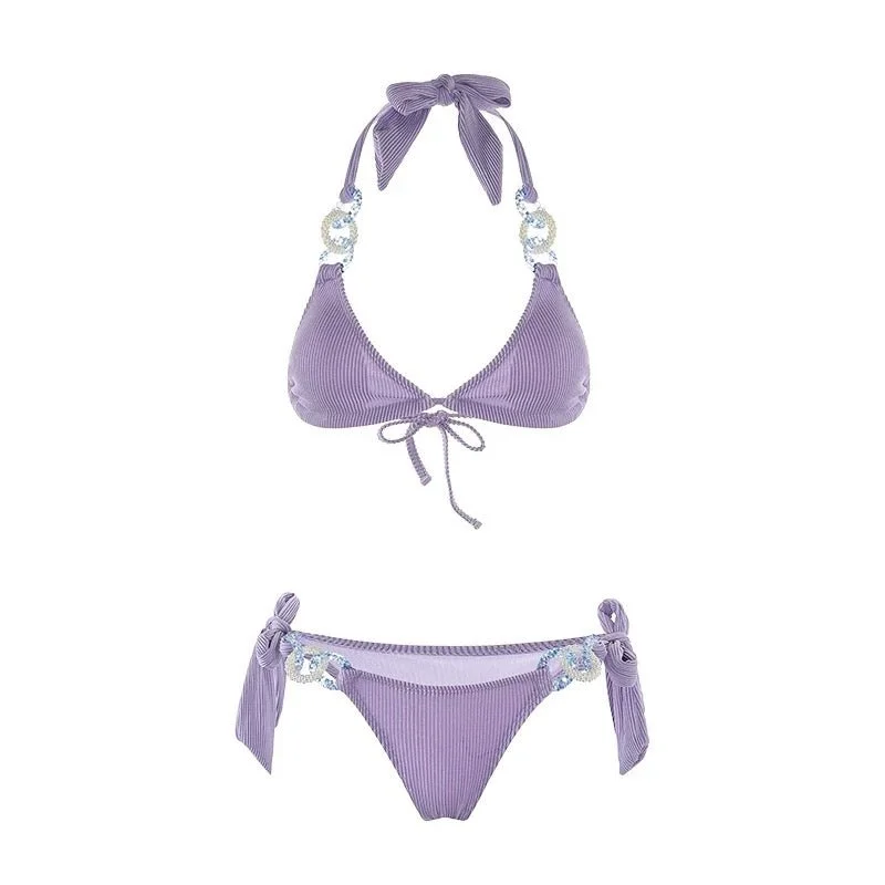 Two Piece Bikini Set With embellished Rings By Sinderella