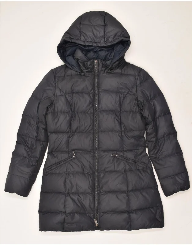 MAX & CO. Womens Hooded Padded Coat UK 12 Medium Black Polyester