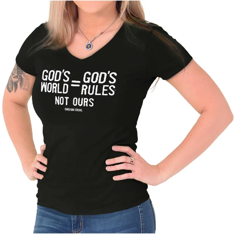 God's World Junior Fit V-Neck T-Shirt