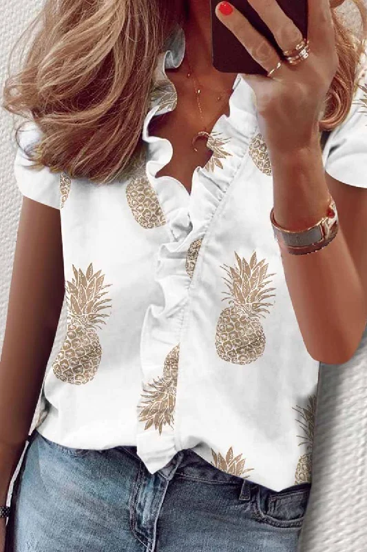 CityHottie Floral Print Loose T-shirt