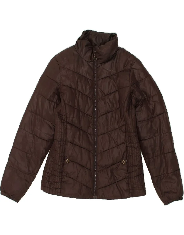 PUMA Womens Padded Jacket UK 8 Small Brown