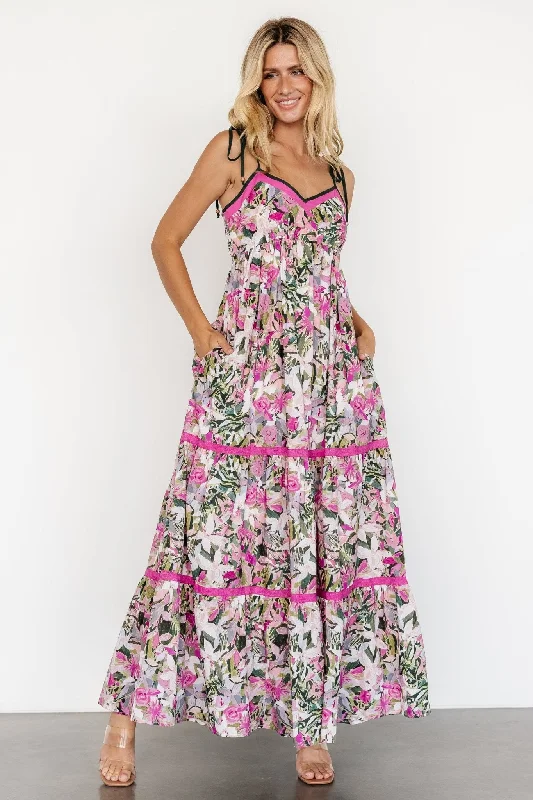 Pierrette Maxi Dress | Pink Multi