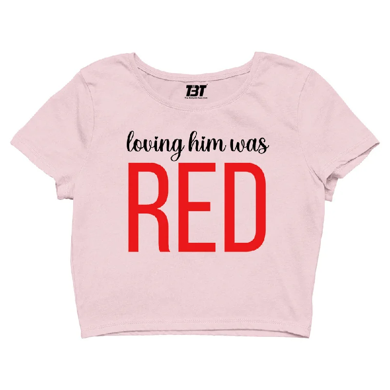 Taylor Swift Crop Top - Red