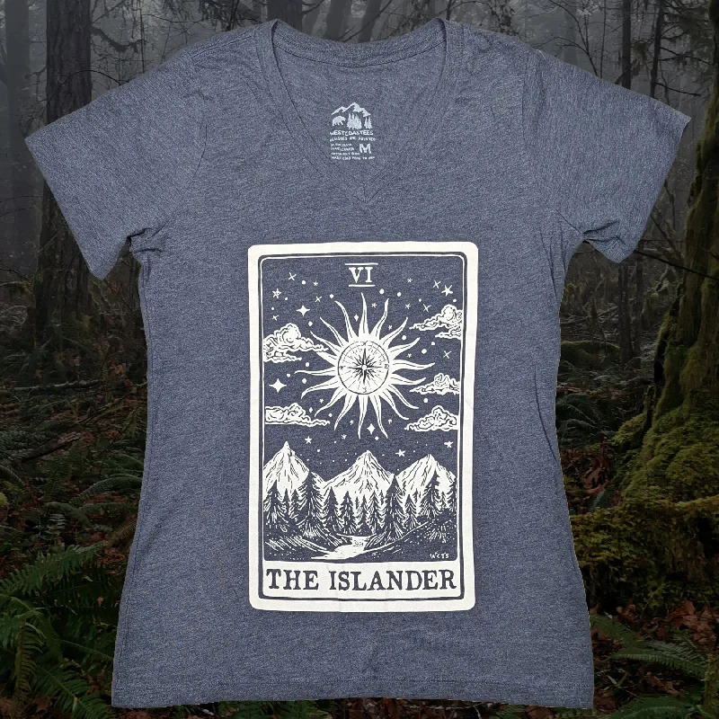 Womens Islander Tarot v-neck t-shirt